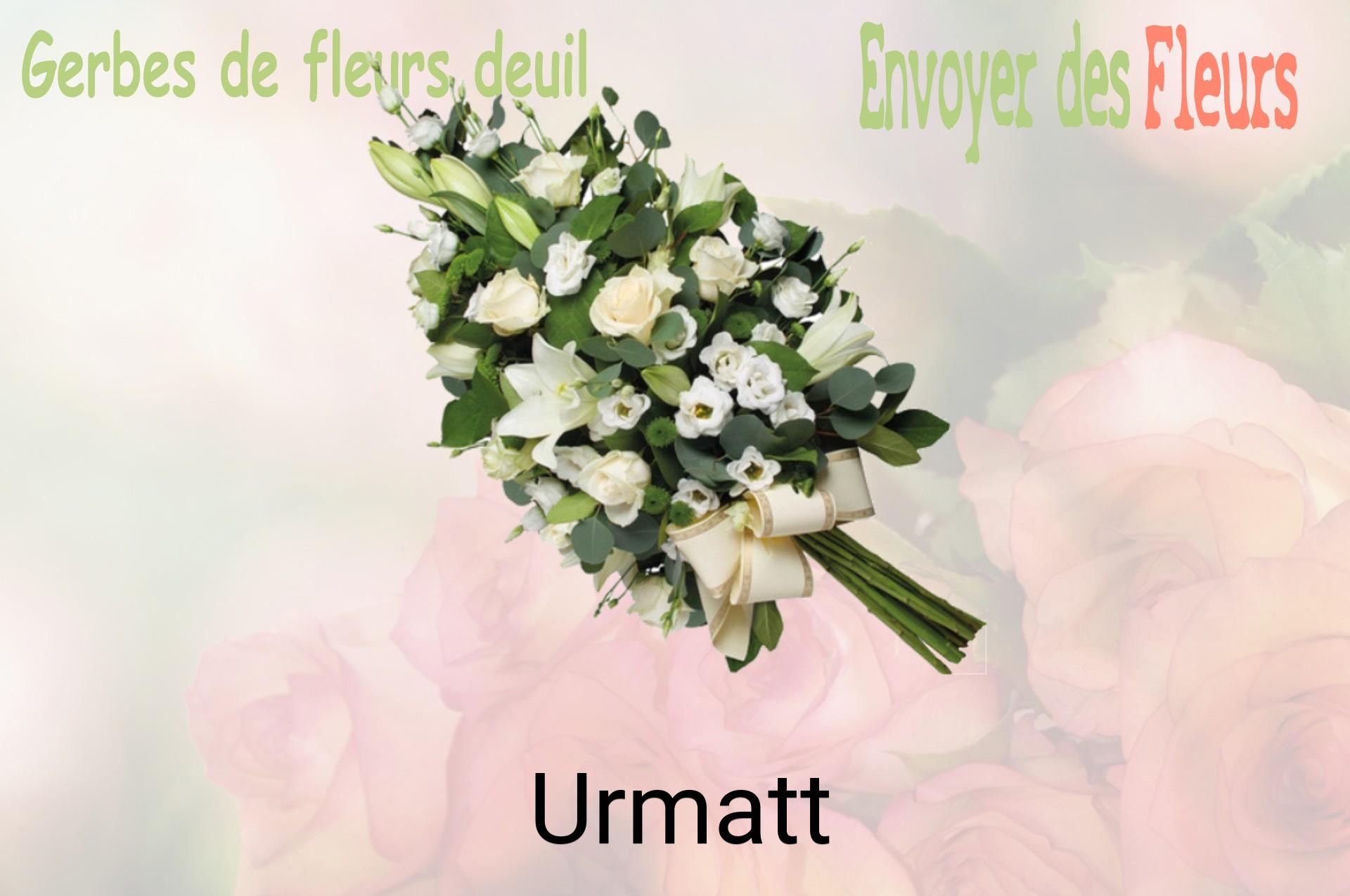 Gerbe de fleurs de deuil livrée à Urmatt